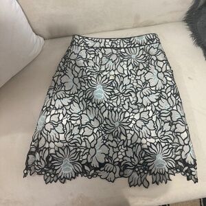 Self-Portrait Lace Guipure Mini Skirt